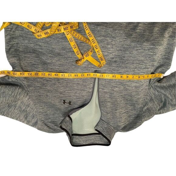 Under Armour Mens Grey/green Long-Sleeve 1/4 Zip Pullover Fleece Jacket Extra Ex - Picture 7 of 16